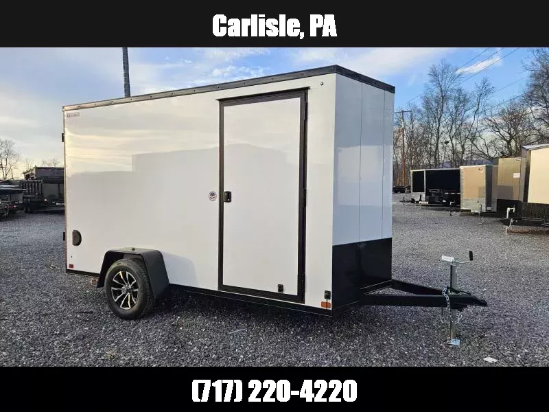 2026 ITI Cargo 6x12' Enclosed Cargo Trailer 2990# GVW * 4" FRAME * 6'6" H * WHITE BLACKOUT EXTERIOR * SCREWLESS .030 EXTERIOR * BLACK ALUMINUM WHEELS * 16" O.C. WALLS * RV DOOR * 1 PC ROOF * TRUCKBED LINER TONGUE & SILLS * UNDERCOATED * VAPOR BARRIER 1767996516
