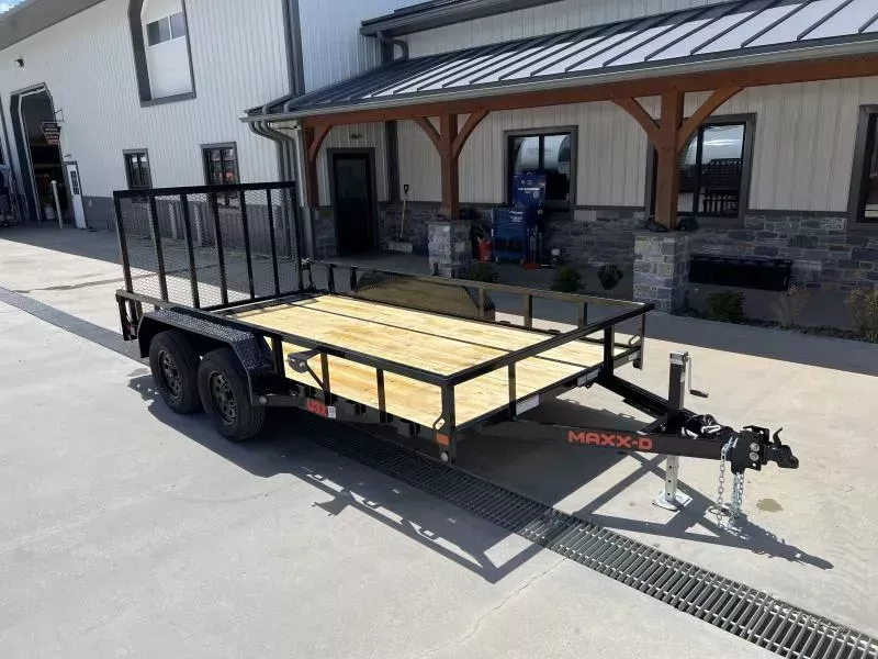 2026 Maxxd 7x14' U3X Utility Landscape Trailer 7000# GVW * ADJUSTABLE COUPLER * DROP LEG JACK * SEALED HARNESS * 2" TUBE TOPRAIL * 1' DOVE * LAY FLAT/TUBE GATE W/SPRING ASSIST * DOUBLE BROKE FENDERS * TRIPLE TUBE TONGUE * SLIPPER SUSPENSION