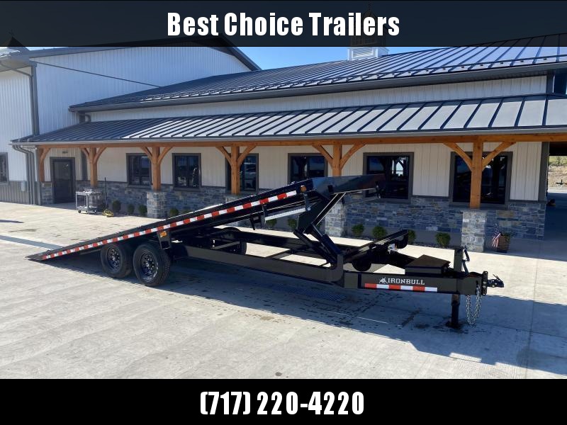 2022 Ironbull 102"x24' Deckover Power Tilt Trailer 14000# GVW * 12K WINCH PKG * SCISSOR HOIST * WINCH PLATE * ADJUSTABLE COUPLER * 12K DROP LEG JACK * RUBRAIL/STAKE POCKETS/PIPE SPOOL/D-RINGS * LED LIGHTS * CLEARANCE 2022 Ironbull 102"x24' Deckover Power Tilt Trailer 14000# GVW * 12K WINCH PKG * SCISSOR HOIST * WINCH PLATE * ADJUSTABLE COUPLER * 12K DROP LEG JACK * RUBRAIL/STAKE POCKETS/PIPE SPOOL/D-RINGS * LED LIGHTS * CLEARANCE