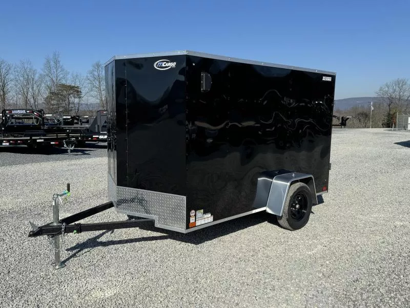 2026 ITI Cargo 6x14' Enclosed Cargo Trailer 2990# GVW * 4" FRAME * 6'6" H * WHITE BLACKOUT EXTERIOR * SCREWLESS .030 EXTERIOR * BLACK ALUMINUM WHEELS * 16" O.C. WALLS * RV DOOR * 1 PC ROOF * TRUCKBED LINER TONGUE & SILLS * UNDERCOATED * VAPOR BARRIER