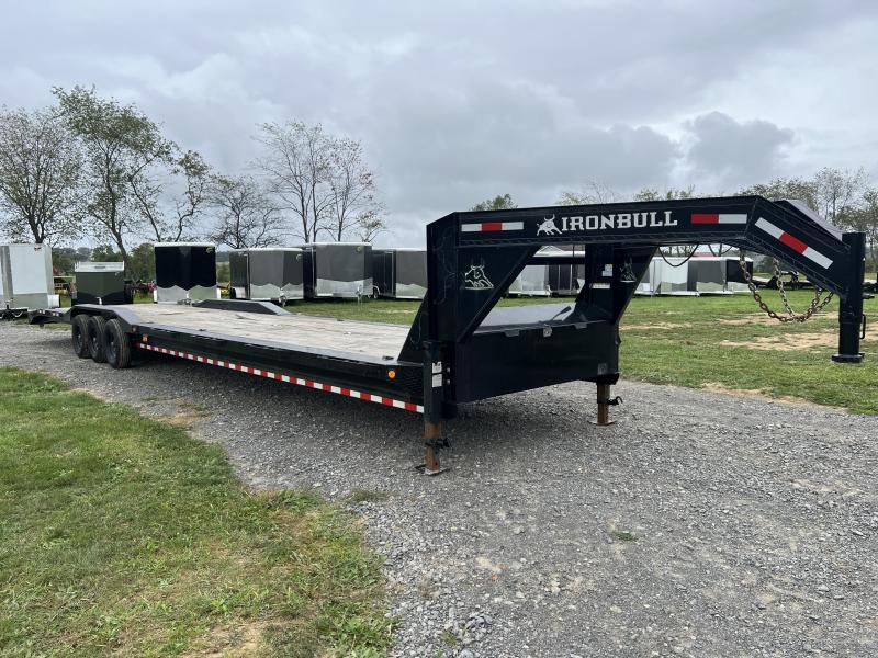 USED Ironbull 102x44' Gooseneck Car Hauler Equipment Trailer 21000# * 102" DECK * DRIVE OVER FENDERS * 4' DOVETAIL