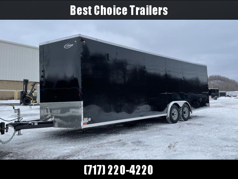 2021 ITI Cargo 8.5x24 Enclosed Car Hauler Trailer 9900# GVW * BLACK EXTERIOR * .030 SEMI-SCREWLESS * RV DOOR * 1 PC ROOF * 3/8" WALLS * 3/4" FLOOR * PLYWOOD * TRIPLE TUBE TONGUE * 6'6" INTERIOR * 24" STONEGUARD * HIGH GLOSS PAINTED FRAME * D-RINGS 2021 ITI Cargo 8.5x24 Enclosed Car Hauler Trailer 9900# GVW * BLACK EXTERIOR * .030 SEMI-SCREWLESS * RV DOOR * 1 PC ROOF * 3/8" WALLS * 3/4" FLOOR * PLYWOOD * TRIPLE TUBE TONGUE * 6'6" INTERIOR * 24" STONEGUARD * HIGH GLOSS PAINTED FRAME * D-RINGS