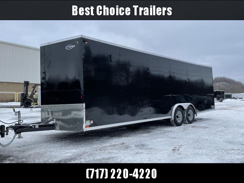 2021 ITI Cargo 8.5x24 Enclosed Car Hauler Trailer 9900# GVW * BLACK EXTERIOR * .030 SEMI-SCREWLESS * RV DOOR * 1 PC ROOF * 3/8" WALLS * 3/4" FLOOR * PLYWOOD * TRIPLE TUBE TONGUE * 6'6" INTERIOR * 24" STONEGUARD * HIGH GLOSS PAINTED FRAME * D-RINGS 2021 ITI Cargo 8.5x24 Enclosed Car Hauler Trailer 9900# GVW * BLACK EXTERIOR * .030 SEMI-SCREWLESS * RV DOOR * 1 PC ROOF * 3/8" WALLS * 3/4" FLOOR * PLYWOOD * TRIPLE TUBE TONGUE * 6'6" INTERIOR * 24" STONEGUARD * HIGH GLOSS PAINTED FRAME * D-RINGS