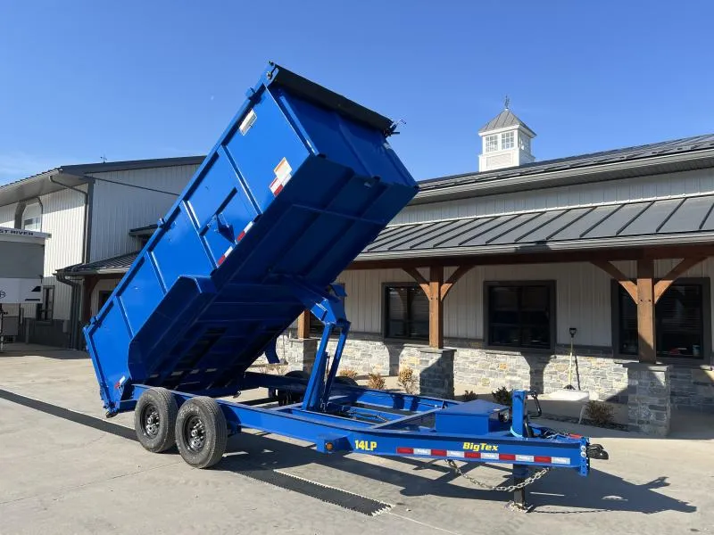 2026 Big Tex Trailers 14LP 7x16' High Side Low Profile Dump Trailer 14000# GVW * 4' HIGH SIDES * SCISSOR HOIST * 8" I-BEAM FRAME * UNDERMOUNT RAMPS * COMBO GATE * 12K JACK * TARP KIT * REAR STABILIZER JACKS
