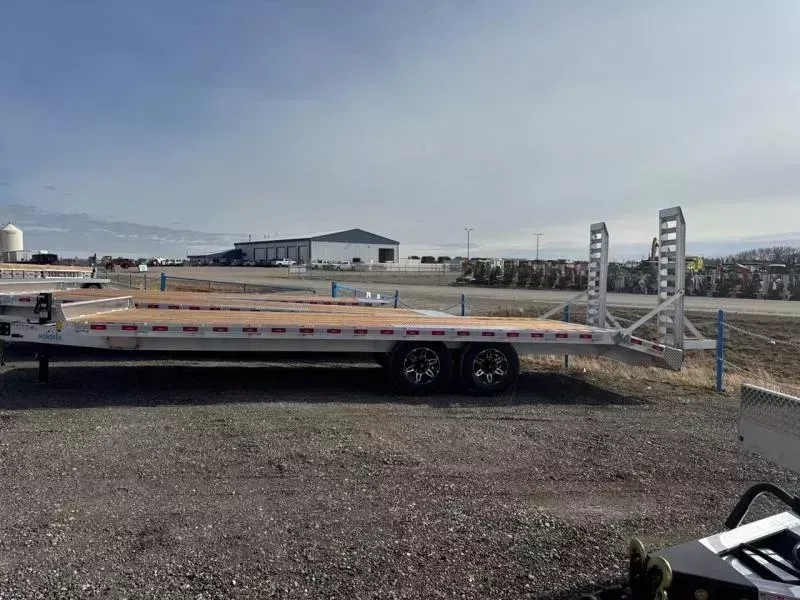 2026 Nordtek 102x24' Aluminum Beavertail Deckover Trailer 16000# GVW * 8000# AXLES * 14-PLY TIRES * STAND UP RAMPS * RUBRAIL * STAKE POCKETS * 12K DROP LEG JACK * 4" CHANNEL 16" O.C. CROSSMEMBERS