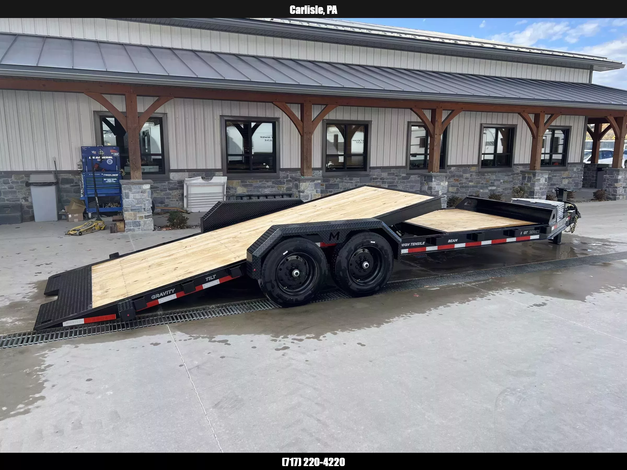 2026 Moritz 7x22' Gravity Tilt Equipment Trailer 16000# GVW * 8000