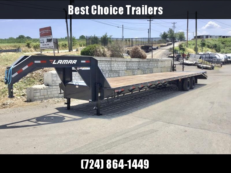 2021 Lamar 102x40' Gooseneck Beavertail Deckover Trailer 22000# * 10000# DEXTER AXLES * FULL WIDTH RAMPS * 12" / 22# I-BEAM * FRONT TOOLBOX / DUAL JACKS * UNDER FRAME BRIDGE 2021 Lamar 102x40' Gooseneck Beavertail Deckover Trailer 22000# * 10000# DEXTER AXLES * FULL WIDTH RAMPS * 12" / 22# I-BEAM * FRONT TOOLBOX / DUAL JACKS * UNDER FRAME BRIDGE