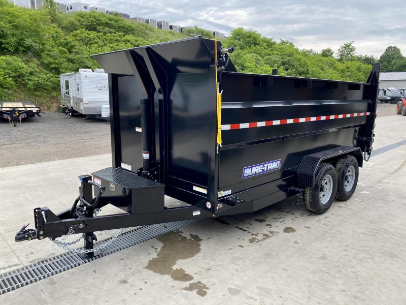 2021 SureTrac 7x16' Dump Trailer 14000 GVW * TARP KIT * 4' HIGH SIDES
