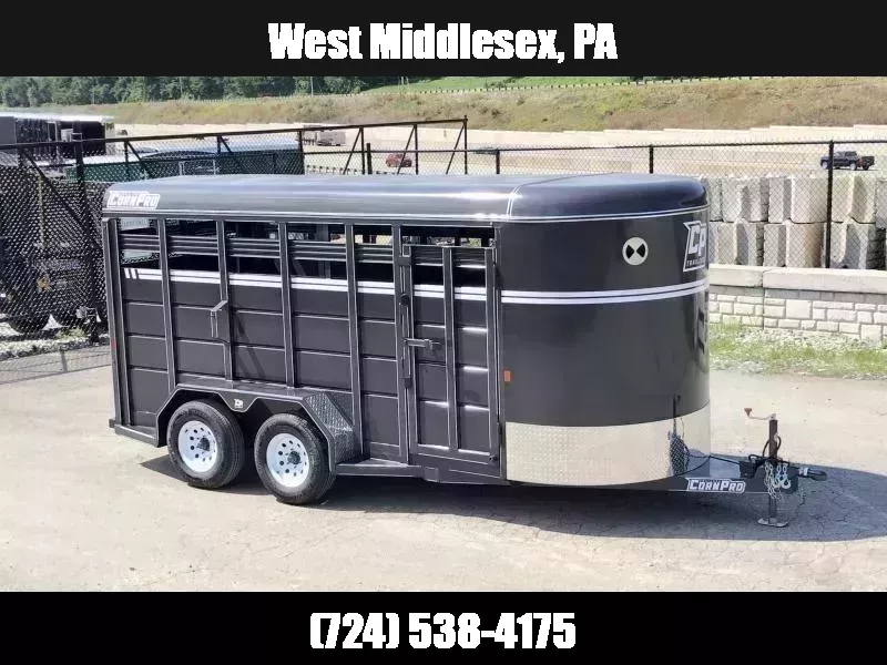 2022 Corn Pro 16' Livestock Trailer 9990# GVW * 5200# AXLES