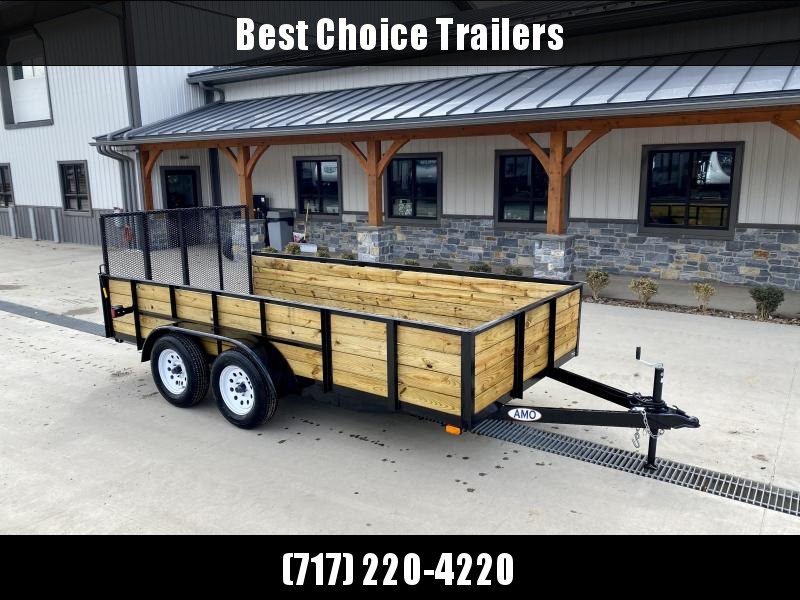 2022 AMO 78x14' High Side Utility Landscape Trailer 7000# GVW * 4-BOARD HIGH SIDE * 2' SIDES * TOOLESS GATE REMOVAL * TIE DOWNS * LED'S 2022 AMO 78x14' High Side Utility Landscape Trailer 7000# GVW * 4-BOARD HIGH SIDE * 2' SIDES * TOOLESS GATE REMOVAL * TIE DOWNS * LED'S