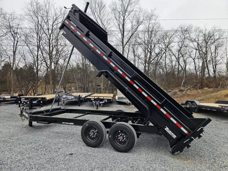 2026 Sure-Trac 7x16' Pro Series I-Beam Dump Trailer 17600# GVW * 15K HYDRAULIC JACK * 8000# AXLES * 17.5" RUBBER * TELESCOPIC HOIST * FRONT/REAR BULKHEAD * OVERSIZE TOOLBOX * INTEGRATED KEYWAY * HD 4-BOLT COUPLER * 110V CHARGER * UNDERMOUNT RAMPS