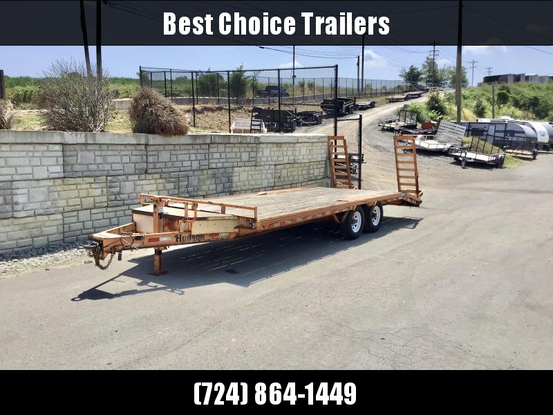 USED 2013 Hudson Brothers 8x21' Deckover Trailer 10000# GVW * DROP LEG JACK * ADJUSTABLE PINTLE COUPLER * TOOLBOX * STAND UP RAMPS * RUBRAIL/STAKEPOCKET USED 2013 Hudson Brothers 8x21' Deckover Trailer 10000# GVW * DROP LEG JACK * ADJUSTABLE PINTLE COUPLER * TOOLBOX * STAND UP RAMPS * RUBRAIL/STAKEPOCKET