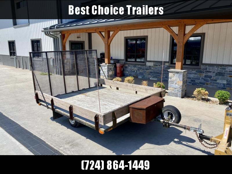 USED Coleman 7x8' Deckover Utility Trailer 1680# GVW * TOOLBOX * TUBE GATE * MUDFLAPS * SPARE TIRE USED Coleman 7x8' Deckover Utility Trailer 1680# GVW * TOOLBOX * TUBE GATE * MUDFLAPS * SPARE TIRE