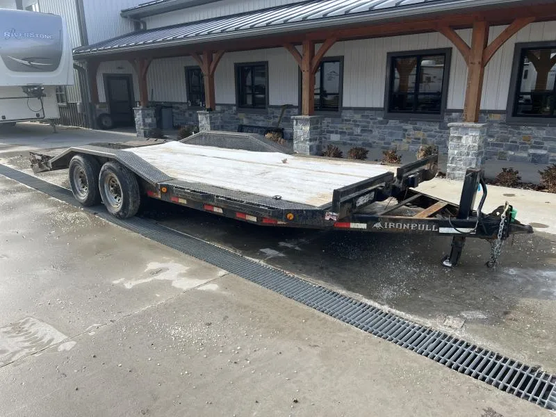 USED Norstar 102X24 14000 GVW Equipment Trailer * FULL WIDTH RAMPS * DRIVE OVER FENDERS * ADJUSTABLE COUPLER * D-RINGS * STAKE POCKETS & RUBRAILS * 