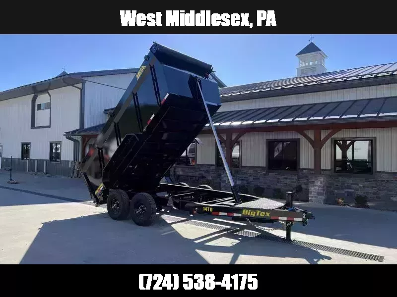 2026 Big Tex Trailers 14TD 7x14' HD Telescopic High Side Dump Trailer 14000# GVW * 7GA FLOOR * 12-TON TELESCOPIC HOIST * 4' HIGH SIDES * MEGA SIDE RAIL * 8" I-BEAM FRAME * UNDERMOUNT RAMPS * COMBO GATE * 12K JACK * TARP KIT * REAR STABILIZER JACKS 1764905319