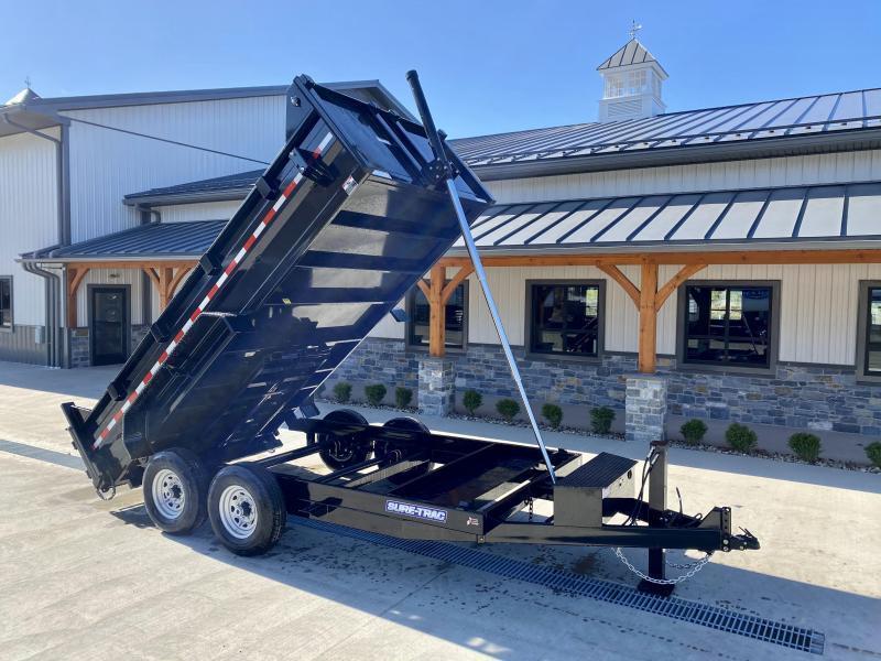 2025 Sure-Trac 7x14' Dump Trailer 14000# GVW * HYDRAULIC JACK * TELESCOPIC HOIST * TARP KIT * FRONT/REAR BULKHEAD * INTEGRATED KEYWAY * 2' SIDES * UNDERBODY TOOL TRAY * ADJUSTABLE COUPLER * COMBO GATE