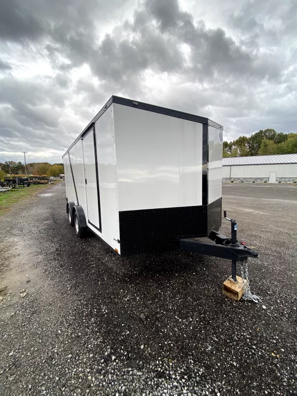 2024 Cargo Mate 7X16 7000 GVW ENCLOSED CARGO TRAILER * BARN DOOR * SPOILER *