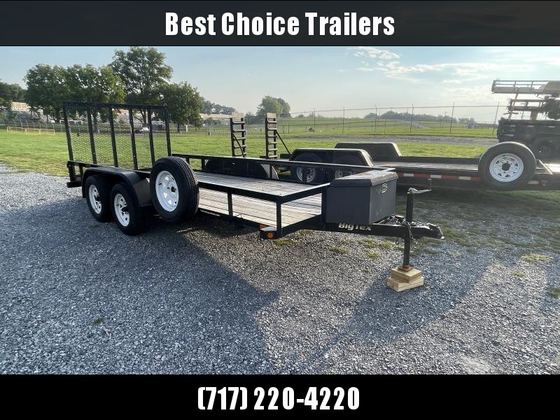 USED 2015 Big Tex 7x16' Utility Landscape Trailer 5000# GVW * TOOLBOX * SPARE USED 2015 Big Tex 7x16' Utility Landscape Trailer 5000# GVW * TOOLBOX * SPARE