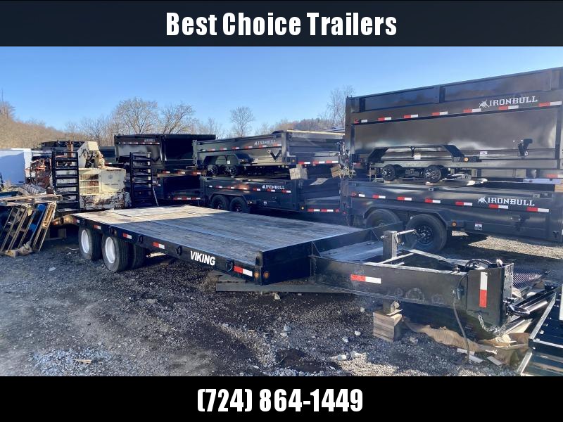 USED 2009 Viking 102x25' Air Brake Beavertail Deckover Trailer 33000# GVW * AIR BRAKE * HD ADJUSTABLE COUPLER * TOOLBOX * STAND UP RAMPS * D-RINGS USED 2009 Viking 102x25' Air Brake Beavertail Deckover Trailer 33000# GVW * AIR BRAKE * HD ADJUSTABLE COUPLER * TOOLBOX * STAND UP RAMPS * D-RINGS