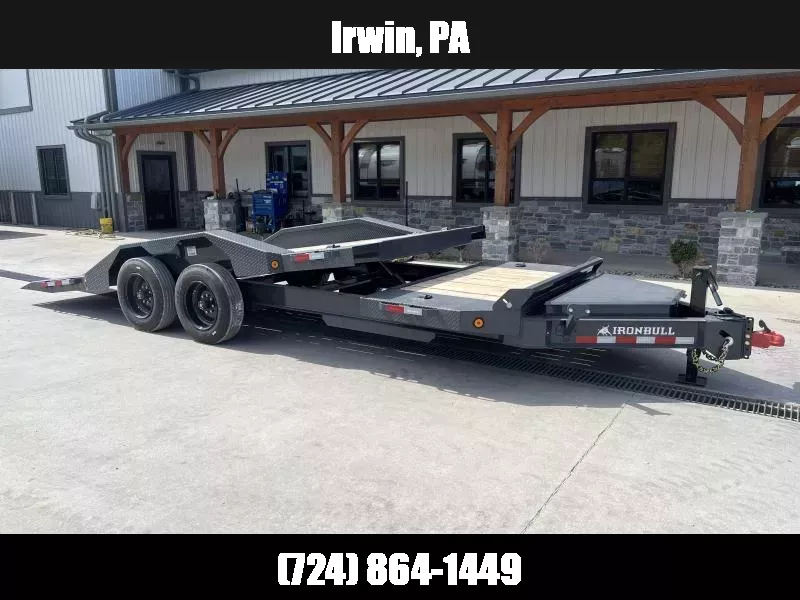 2026 Iron Bull 102x22' TWB Gravity Tilt Equipment Trailer 14000# GVW * 102" DECK OUTRIGGERS * DRIVE OVER FENDERS * STOP/CONTROL VALVE * TORSION SUSPENSION * 8" I-BEAM FRAME * OVERSIZE TOOLBOX * HD COUPLER 1750967448