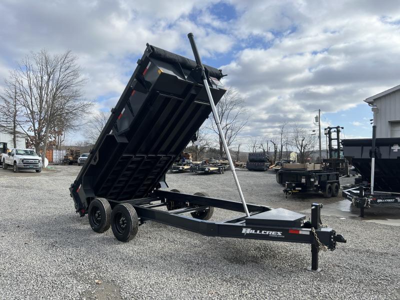2025 Hillcrest Trailers 7x14' Dump Trailer 17600 GVW * 8000# AXLES * 17.5" 16-PLY TIRES * 12-TON TELESCOPIC HOIST * OVERSIZE TOOLBOX * I-BEAM FRAME * 7GA FLOOR * DELUXE TARP * STRONG RAIL * HD COUPLER * JACKSTANDS * 12" O.C. C/M