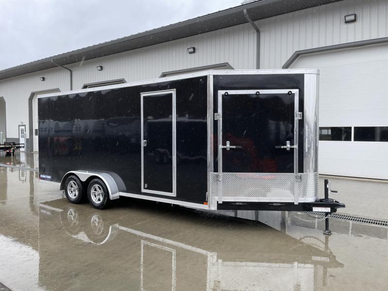 2021 Sure-Trac 7x18+5' Pro Series Enclosed Cargo Trailer 7000# GVW * TORSION * BLACK EXTERIOR * 5' EXTENDED NOSE * FRONT RAMP * 7' INSIDE HEIGHT * RAMP * .030 SCREWLESS EXTERIOR * ALUMINUM WHEELS * 1 PC ROOF * 6" FRAME * 16" O.C. C/M * PLYWOOD * TUBE STUD 2021 Sure-Trac 7x18+5' Pro Series Enclosed Cargo Trailer 7000# GVW * TORSION * BLACK EXTERIOR * 5' EXTENDED NOSE * FRONT RAMP * 7' INSIDE HEIGHT * RAMP * .030 SCREWLESS EXTERIOR * ALUMINUM WHEELS * 1 PC ROOF * 6" FRAME * 16" O.C. C/M * PLYWOOD * TUBE STUD