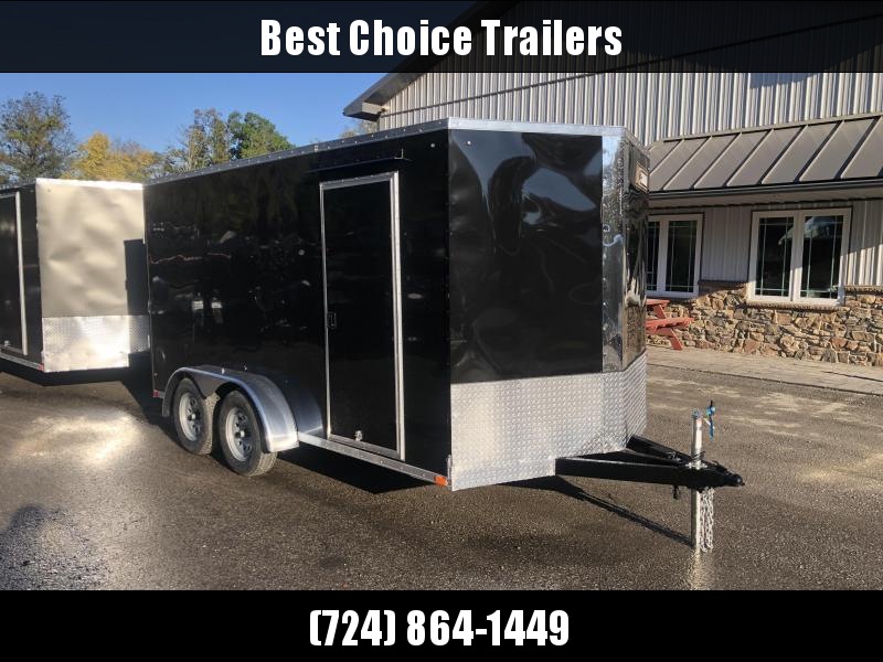 2021 ITI Cargo 7x14' Enclosed Cargo Trailer 7000# GVW * BLACK EXTERIOR * .030 SEMI-SCREWLESS * 1 PC ROOF * 6'6" INTERIOR * 3/8" WALLS * 3/4" FLOOR * PLYWOOD * 24" STONEGUARD * HIGH GLOSS PAINTED FRAME * RV DOOR 2021 ITI Cargo 7x14' Enclosed Cargo Trailer 7000# GVW * BLACK EXTERIOR * .030 SEMI-SCREWLESS * 1 PC ROOF * 6'6" INTERIOR * 3/8" WALLS * 3/4" FLOOR * PLYWOOD * 24" STONEGUARD * HIGH GLOSS PAINTED FRAME * RV DOOR