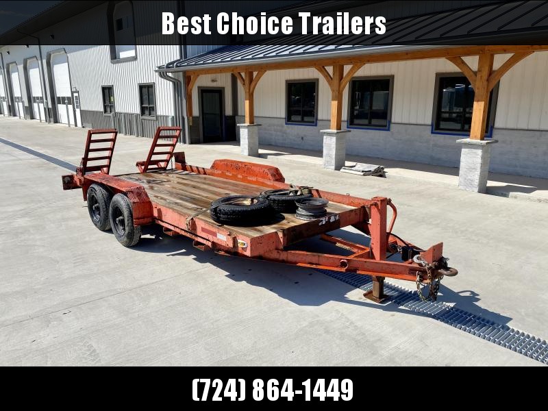 USED Custom Fab 6.5x16' Equipment Trailer 11825# GVW * STAND UP RAMPS * ADJUSTABLE PINTLE COUPLER * STAKE POCKETS * 12K DROP LEG JACK * SPARE TIRES USED Custom Fab 6.5x16' Equipment Trailer 11825# GVW * STAND UP RAMPS * ADJUSTABLE PINTLE COUPLER * STAKE POCKETS * 12K DROP LEG JACK * SPARE TIRES