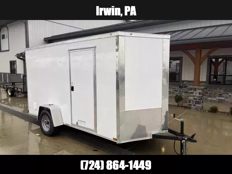 2026 Xtreme Cargo 6x12' Enclosed Cargo Trailer 2990# GVW * 6'3" HEIGHT * 16" FLOOR CROSSMEMBERS * WHITE EXTERIOR * .080 POLYCOR SEMI-SCREWLESS * RV DOOR * PLYWOOD WALLS AND FLOOR * TUBE STUDS 1766116250