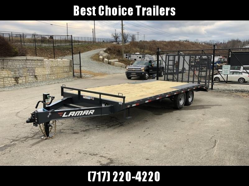 2021 Lamar 102x24' Beavertail Deckover Trailer 16000# GVW * 8000# AXLES * 5' HD GATE W/ SUPPORT KNEE + SPRING ASSIST * CHARCOAL * TOOL TRAY * HD COUPLER * I-BEAM FRAME * 16" O.C. C/M * RUBRAIL/STAKE POCKETS/PIPE SPOOLS * CHANNEL SIDE RAIL * 4X8" TUBE BUM 2021 Lamar 102x24' Beavertail Deckover Trailer 16000# GVW * 8000# AXLES * 5' HD GATE W/ SUPPORT KNEE + SPRING ASSIST * CHARCOAL * TOOL TRAY * HD COUPLER * I-BEAM FRAME * 16" O.C. C/M * RUBRAIL/STAKE POCKETS/PIPE SPOOLS * CHANNEL SIDE RAIL * 4X8" TUBE BUM