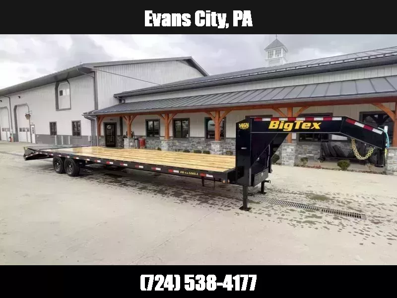 2026 Big Tex Trailers 16GN 102x40' HD Gooseneck Beavertail Deckover Trailer 17500# GVW * FULL WIDTH RAMPS * 12" PIERCED I-BEAM FRAME * DUAL JACKS * TOOLBOX * 17.5" 16-PLY RUBBER * OIL BATH HUBS 1760730240