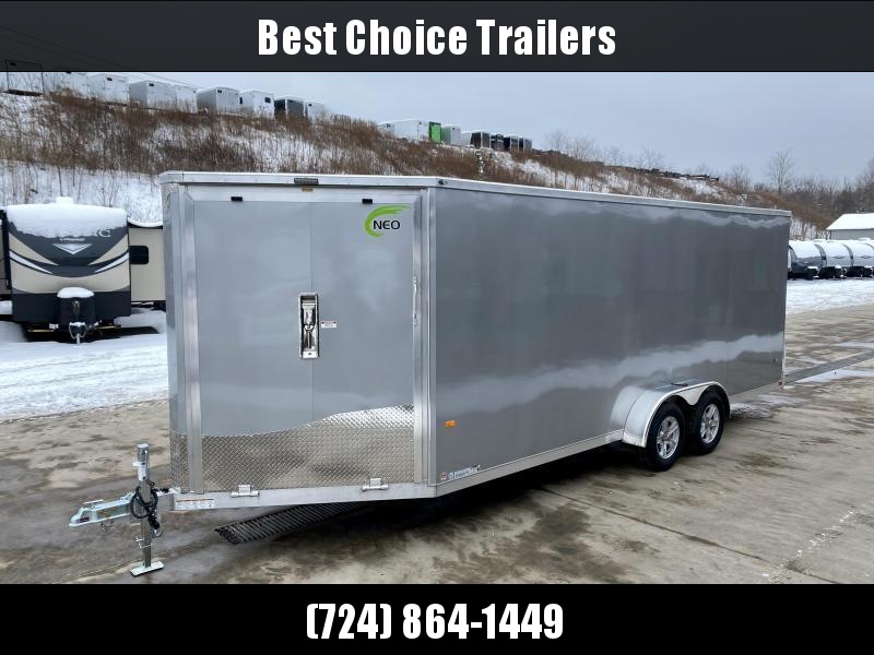 2021 Neo 7x22' NASF Aluminum Enclosed All-Sport Trailer 7000# GVW * 7' HEIGHT UTV PKG * SILVER EXTERIOR * FRONT/REAR NXP RAMP * VINYL WALLS * ALUMINUM WHEELS * SCREWLESS * 1 PC ROOF 2021 Neo 7x22' NASF Aluminum Enclosed All-Sport Trailer 7000# GVW * 7' HEIGHT UTV PKG * SILVER EXTERIOR * FRONT/REAR NXP RAMP * VINYL WALLS * ALUMINUM WHEELS * SCREWLESS * 1 PC ROOF