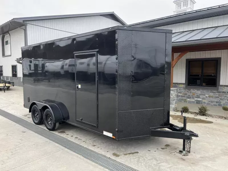 2026 Xtreme Cargo 7x14 Enclosed Cargo Trailer 7000# GVW * 7' HEIGHT UTV PKG * 16" O.C. FLOOR AND WALLS * BLACK BLACKOUT EXTERIOR * .080 POLYCOR SEMI-SCREWLESS * RV DOOR * PLYWOOD WALLS AND FLOOR * TUBE STUDS