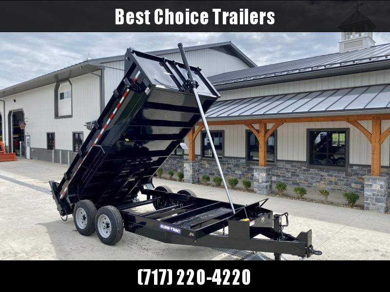 2022 Sure-Trac 7x14' HD Dump Trailer 16000# GVW * 8000# AXLES * 17.5" RUBBER * TELESCOPIC HOIST * FRONT/REAR BULKHEAD * INTEGRATED KEYWAY * UNDERBODY TOOL TRAY * HD 4-BOLT COUPLER * 110V CHARGER * UNDERMOUNT RAMPS * COMBO GATE * 12K DROP LEG JACK * SPARE 2022 Sure-Trac 7x14' HD Dump Trailer 16000# GVW * 8000# AXLES * 17.5" RUBBER * TELESCOPIC HOIST * FRONT/REAR BULKHEAD * INTEGRATED KEYWAY * UNDERBODY TOOL TRAY * HD 4-BOLT COUPLER * 110V CHARGER * UNDERMOUNT RAMPS * COMBO GATE * 12K DROP LEG JACK * SPARE