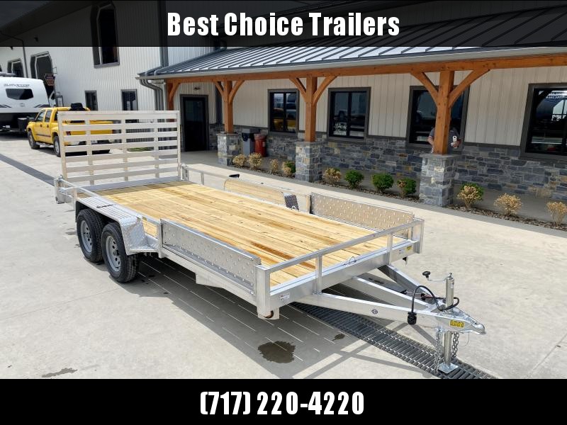 2022 QSA 7x16' Aluminum Utility Landscape Trailer 7000# GVW * ATV SIDE RAMPS * TUBE FRAME AND TONGUE * SPARE MOUNT * TIE DOWNS * 4' FOLD IN GATE * LED'S * FENDER GUSSETS * TUBE TOP RAIL * TUBE FRAME & TONGUE * CLEARANCE 2022 QSA 7x16' Aluminum Utility Landscape Trailer 7000# GVW * ATV SIDE RAMPS * TUBE FRAME AND TONGUE * SPARE MOUNT * TIE DOWNS * 4' FOLD IN GATE * LED'S * FENDER GUSSETS * TUBE TOP RAIL * TUBE FRAME & TONGUE * CLEARANCE