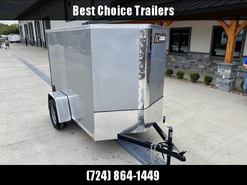 2021 ITI Cargo 5x8' Enclosed Cargo Trailer 2990# GVW * SILVER EXTERIOR * .030 SEMI-SCREWLESS * 1 PC ROOF * 3/8" WALLS * 3/4" FLOOR * 16" STONEGUARD * HIGH GLOSS PAINTED FRAME 2021 ITI Cargo 5x8' Enclosed Cargo Trailer 2990# GVW * SILVER EXTERIOR * .030 SEMI-SCREWLESS * 1 PC ROOF * 3/8" WALLS * 3/4" FLOOR * 16" STONEGUARD * HIGH GLOSS PAINTED FRAME