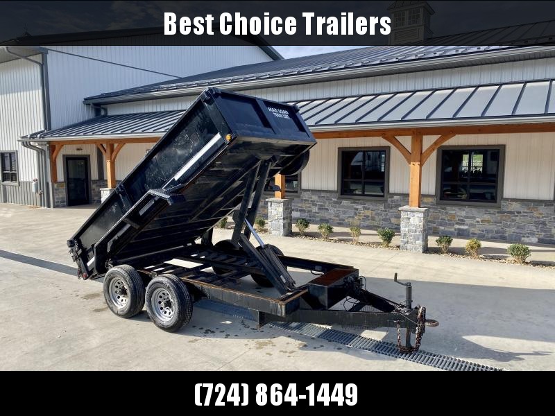 USED 2018 Hawkeye Trailers 6x12' Low Profile Dump Trailer 10000# GVW * SCISSOR HOIST * ADJUSTABLE PINTLE COUPLER * CHAIN TRAY * UNDERMOUNT RAMPS * SPARE TIRE * COMBO GATE USED 2018 Hawkeye Trailers 6x12' Low Profile Dump Trailer 10000# GVW * SCISSOR HOIST * ADJUSTABLE PINTLE COUPLER * CHAIN TRAY * UNDERMOUNT RAMPS * SPARE TIRE * COMBO GATE