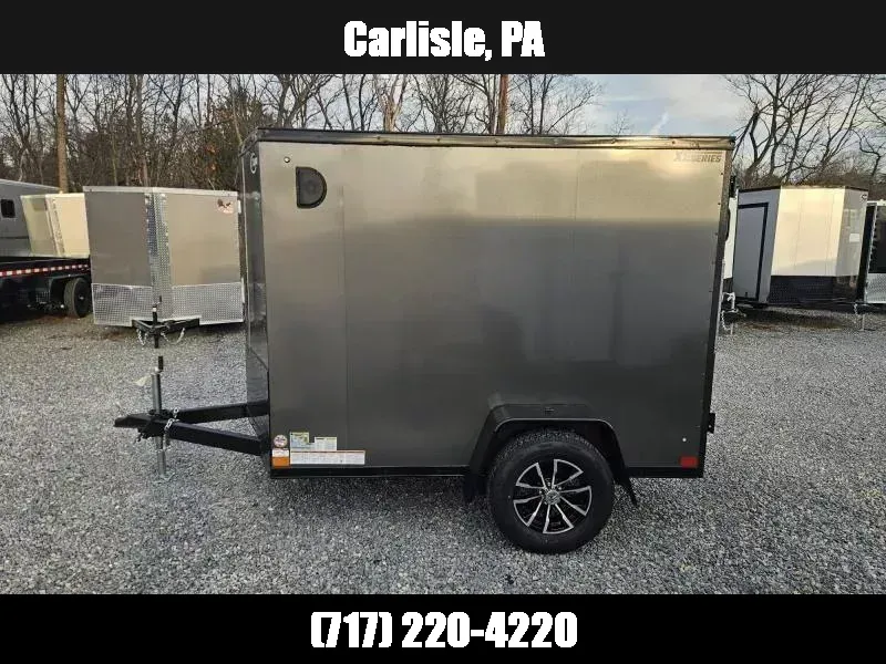 2026 ITI Cargo 5x8' Enclosed Cargo Trailer 2990# GVW * WHITE BLACKOUT EXTERIOR * SCREWLESS .030 EXTERIOR * BLACK ALUMINUM WHEELS * 16" O.C. WALLS * 1 PC ROOF * TRUCKBED LINER ON TONGUE AND SILLS * 4" FRAME * UNDERCOATED * VAPOR BARRIER 1776128682