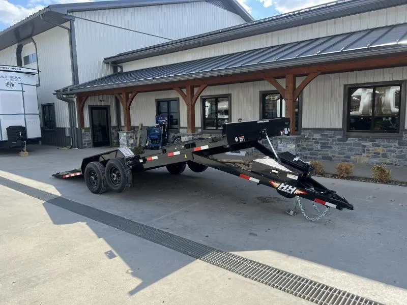 2026 H&H 7x20' Power Tilt Car Hauler Trailer 9990# GVW * RUBRAIL * D-RINGS * WINCH PLATE * POWER TILT * DUAL TOOLBOXES * 6" FRAME * DROP JACK * INTEGRATED TAIL LIGHTS * CHANNEL C/M