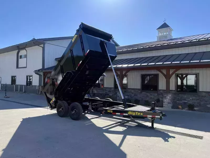 2026 Big Tex Trailers 14TD 7x14' HD Telescopic High Side Dump Trailer 14000# GVW * 7GA FLOOR * 12-TON TELESCOPIC HOIST * 4' HIGH SIDES * MEGA SIDE RAIL * 8" I-BEAM FRAME * UNDERMOUNT RAMPS * COMBO GATE * 12K JACK * TARP KIT * REAR STABILIZER JACKS