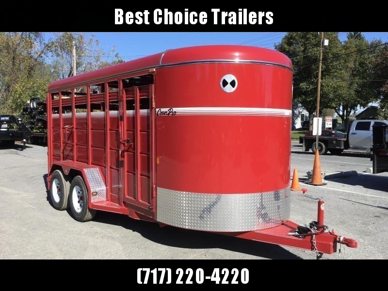 2020 Corn Pro 16' Livestock Trailer 7000# GVW * RED * DEXTER TORSION * CENTER AND REAR SLAM GATES * CENTER DIVIDER * BULLDOG JACK/COUPLER 2020 Corn Pro 16' Livestock Trailer 7000# GVW * RED * DEXTER TORSION * CENTER AND REAR SLAM GATES * CENTER DIVIDER * BULLDOG JACK/COUPLER