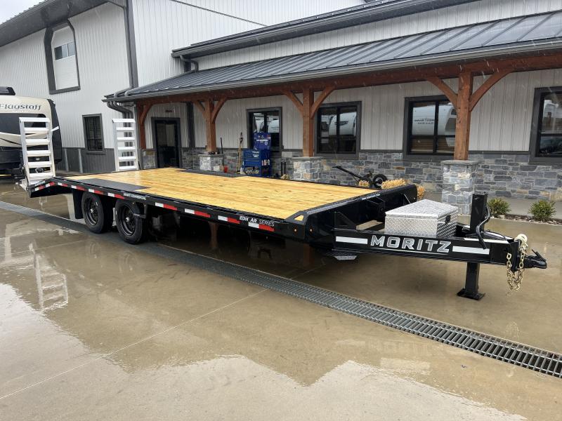 2025 Moritz 102x22' Beavertail Deckover Trailer 16000# GVW * 8000# DEXTER AXLES * 17.5" 16-PLY TIRES * TORSION SUSPENSION * WET COAT PAINT * I-BEAM FRAME * ALUMINUM RAMPS & TOOLBOX * 4-BOLT COUPLER