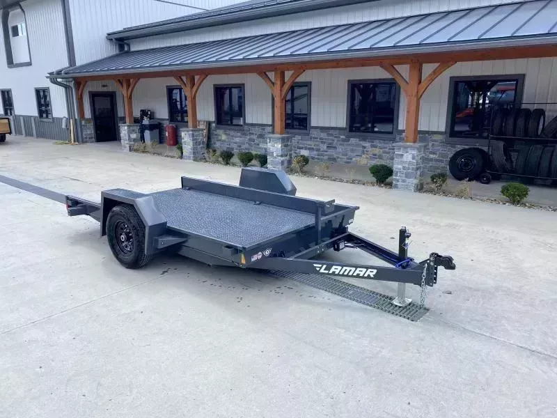 2026 Lamar 79x12' Single Axle Scissor Hauler Gravity Tilt Equipment Trailer 7000# GVW * 7000# TORSION AXLE* STEEL FLOOR 3/16 * WRAPPED SIDES * EXTRA D-RINGS * SPARE MOUNT * CHARCOAL * FULL FRAME * 16" 10-PLY TIRES * ADJUSTABLE COUPLER * DROP JACK