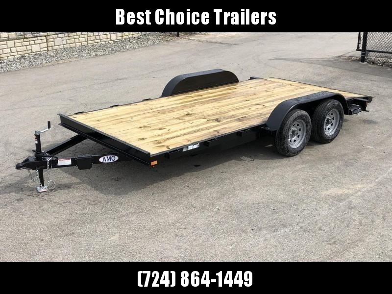 2021 AMO 7x16' Wood Deck Car Trailer 7000# GVW * LED TAIL LIGHTS * STACKED CHANNEL TONGUE/FRAME * BEAVERTAIL * REMOVABLE FENDERS * 2-AXLE BRAKES 2021 AMO 7x16' Wood Deck Car Trailer 7000# GVW * LED TAIL LIGHTS * STACKED CHANNEL TONGUE/FRAME * BEAVERTAIL * REMOVABLE FENDERS * 2-AXLE BRAKES