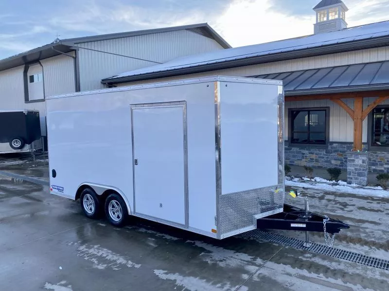 2026 Sure-Trac 8.5x16' Enclosed Cargo Trailer 7000# GVW * WHITE * 7' INTERIOR HEIGHT * PRO SERIES * TORSION * BACKUP LIGHTS * SCREWLESS * 1 PIECE ALUMINUM ROOF * TUBE STUDS * ALUMINUM WHEELS