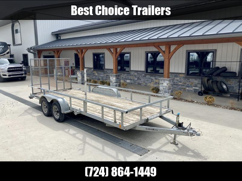 USED 2017 5.5'x18' Load Rite Landscape Utility Trailer 7000# GVW * GALVENIZED STEEL * TUBE FRAME/TUBE TOP/TUBE GATE * LEDS * TRIMMER RACKS * SPARE TIRE MOUNT * RAMP GATE * HD GATE USED 2017 5.5'x18' Load Rite Landscape Utility Trailer 7000# GVW * GALVENIZED STEEL * TUBE FRAME/TUBE TOP/TUBE GATE * LEDS * TRIMMER RACKS * SPARE TIRE MOUNT * RAMP GATE * HD GATE