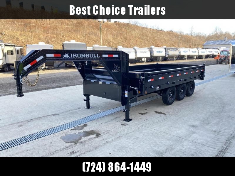 2021 Ironbull 8x16' Gooseneck Deckover Dump Trailer 21000# GVW * TARP KIT * I-BEAM FRAME * BED RUNNERS * FULL FRONT TOOLBOX * DUAL JACKS * FOLD DOWN SIDES * 5x20 SCISSOR * INTGRATED KEYWAY/10GA WALLS 2021 Ironbull 8x16' Gooseneck Deckover Dump Trailer 21000# GVW * TARP KIT * I-BEAM FRAME * BED RUNNERS * FULL FRONT TOOLBOX * DUAL JACKS * FOLD DOWN SIDES * 5x20 SCISSOR * INTGRATED KEYWAY/10GA WALLS