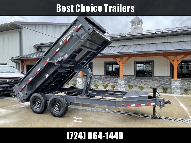 2023 Ironbull 8x16' Gooseneck Deckover Dump Trailer 16000 GVW * DEXTER