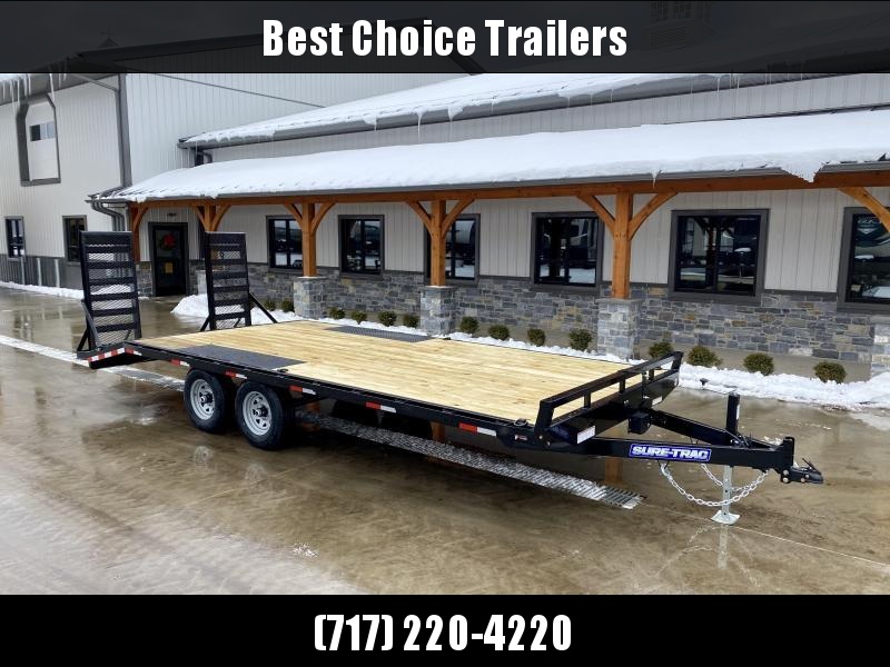 2022 Sure-Trac 102x20 Beavertail Deckover Trailer 9900# GVW * STAND UP DELUXE RAMPS + SPRING ASSIST * TUBE SIDE RAIL + CROSSMEMBERS * RUBRAIL/STAKE POCKETS/D-RINGS * SPARE MOUNT * ADJUSTABLE COUPLER * DROP LEG JACK 2022 Sure-Trac 102x20 Beavertail Deckover Trailer 9900# GVW * STAND UP DELUXE RAMPS + SPRING ASSIST * TUBE SIDE RAIL + CROSSMEMBERS * RUBRAIL/STAKE POCKETS/D-RINGS * SPARE MOUNT * ADJUSTABLE COUPLER * DROP LEG JACK