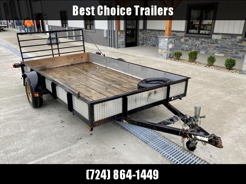 USED 2011 Constar 78x12' Angle Iron Landscape Utility Trailer 2500# GVW * STEEL SIDE * TUBE GATE * SPARE TIRE * SWIVEL JACK USED 2011 Constar 78x12' Angle Iron Landscape Utility Trailer 2500# GVW * STEEL SIDE * TUBE GATE * SPARE TIRE * SWIVEL JACK